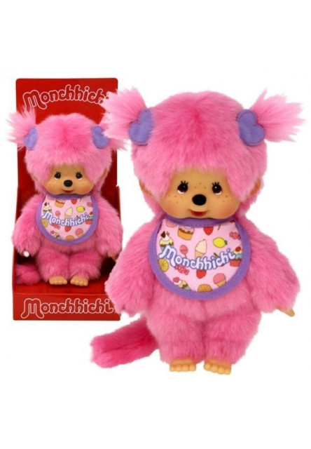 Monchhichi Mončiči dievča ružové Pop N' Candy 20 cm