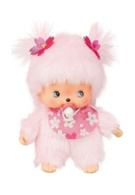 Monchhichi Bebiči dievča ružové Sakura s cumlíkom 15cm
