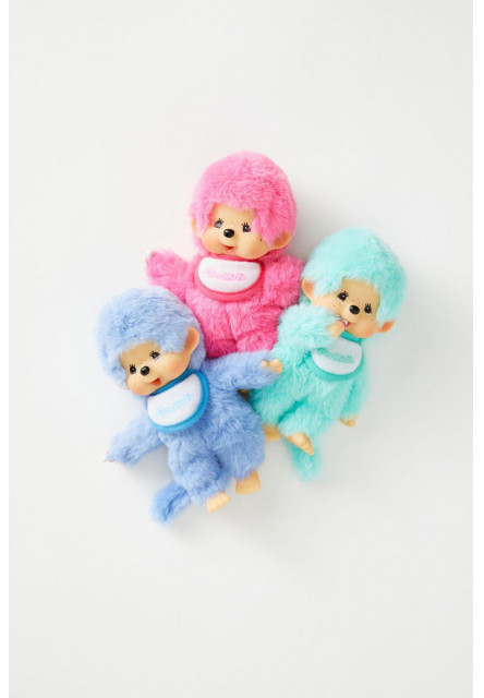 Monchhichi Mončiči colors (malinovo ružová, mätovo zelená, modrá) 14cm