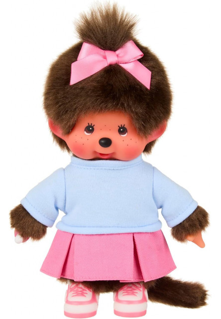 Monchhichi Mončiči dievča so sukňou a teniskami 20cm