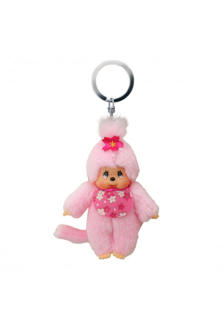 Monchhichi Mončiči dievča ružové kľúčenka 10cm