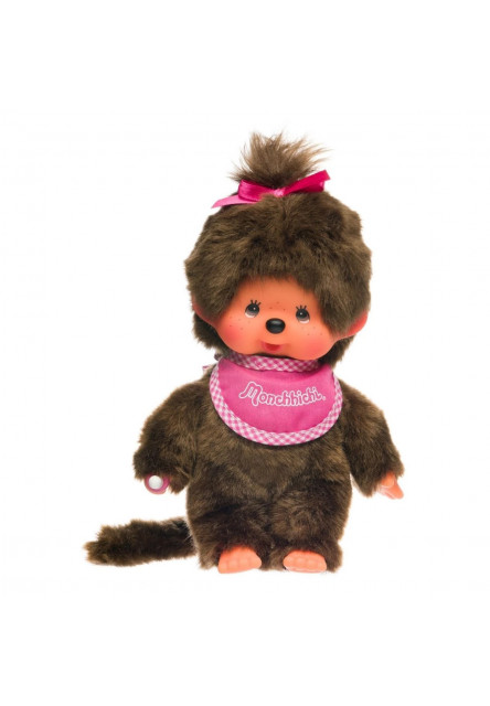 Monchhichi Mončiči dievča s ružovým podbradníkom 20cm