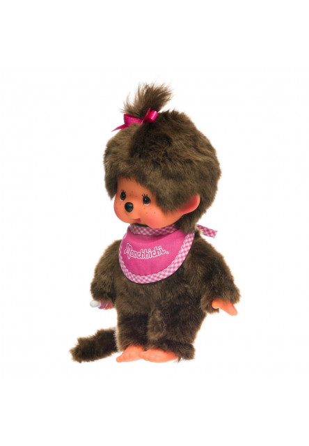 Monchhichi Mončiči dievča s ružovým podbradníkom 20cm