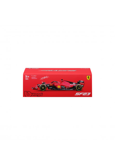 Bburago - FORMULA RACING, Ferrari SF-23 (2023) v dekoratívnej krabičke, 16# Charles Leclerc, 1:24