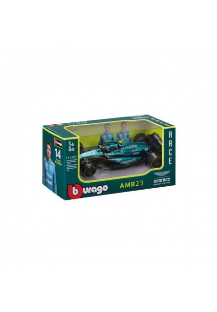 Bburago - RACE Formula F1, Team Aston Martin AMR23 (2023), #14 Fernando Alonso, 1:43