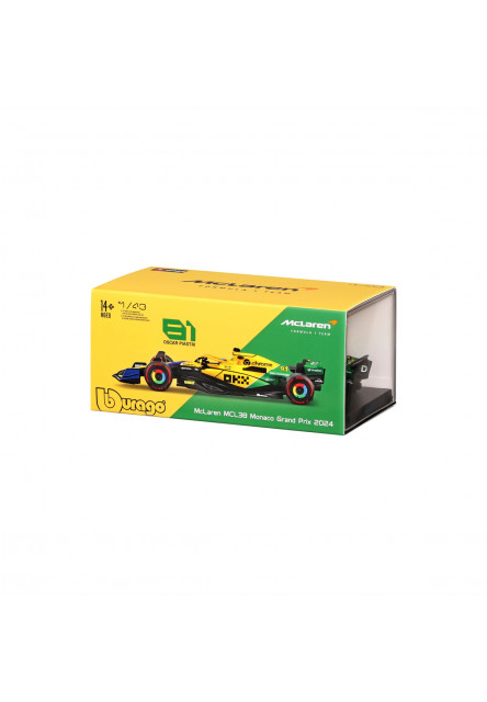 Bburago - RACE Formula F1, McLaren F1 Team MCL38 (2024), 81 O. Piastri - Senna Edition, 1:43