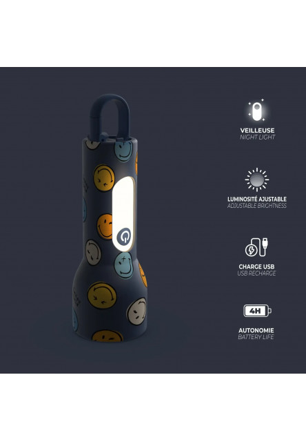 Detské svietidlo MOB Glowy Smiley Flashlight - modrá