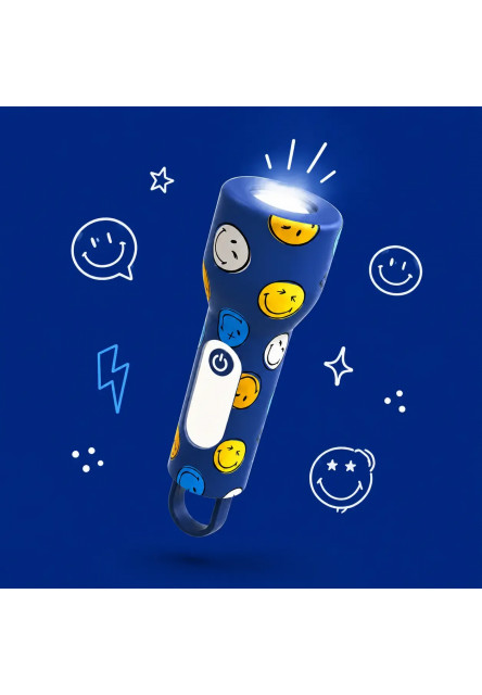 Detské svietidlo MOB Glowy Smiley Flashlight - modrá