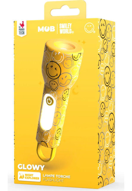 Detské svietidlo MOB Glowy Smiley Flashlight - žltá