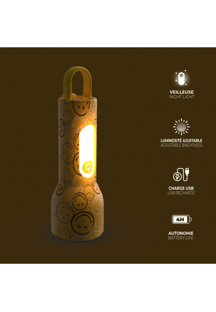 Detské svietidlo MOB Glowy Smiley Flashlight - žltá