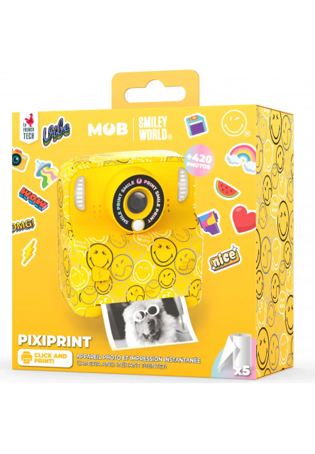 Detský fotoaparát MOB Pixismiley Printing Camera - žltá