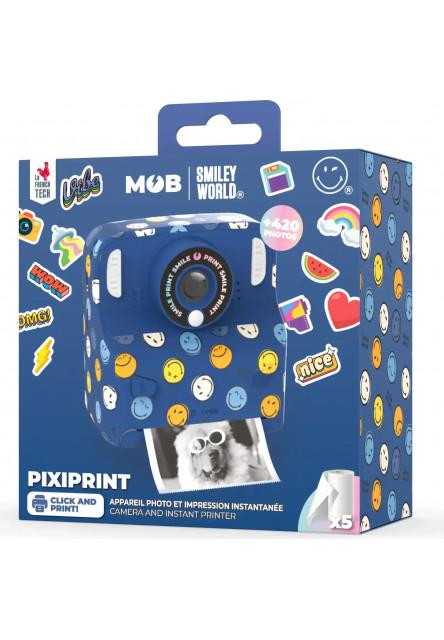 Detský fotoaparát MOB Pixismiley Printing Camera - modrá