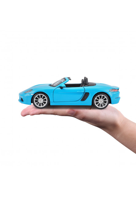 Bburago - Autá HOBBY, Plus, Porsche 718 Boxster, modrá, 1:24