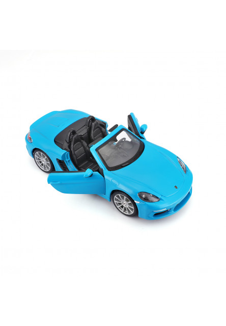 Bburago - Autá HOBBY, Plus, Porsche 718 Boxster, modrá, 1:24