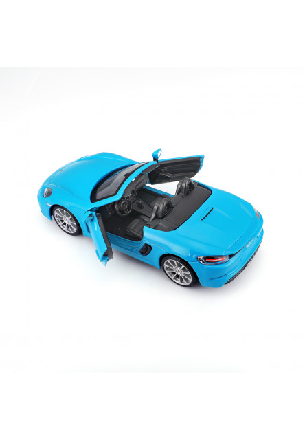 Bburago - Autá HOBBY, Plus, Porsche 718 Boxster, modrá, 1:24