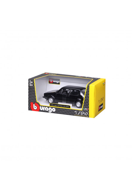 Bburago - Autá HOBBY, Volkswagen Golf Mk1 GTI (1979), čierna, 1:24