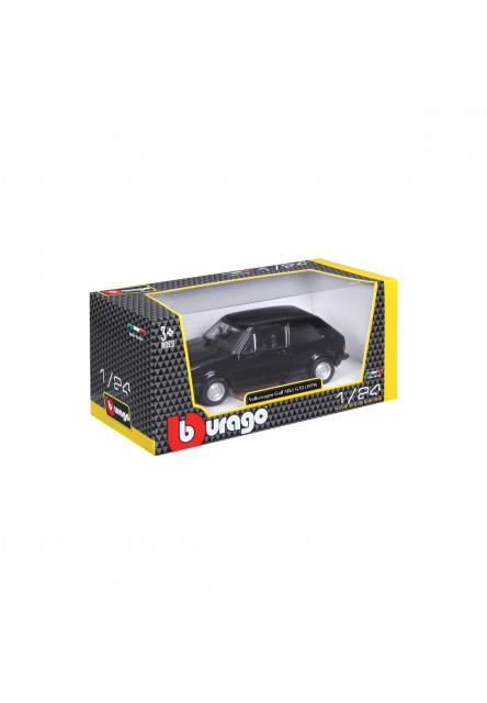 Bburago - Autá HOBBY, Volkswagen Golf Mk1 GTI (1979), čierna, 1:24