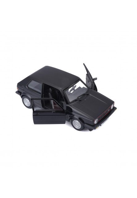 Bburago - Autá HOBBY, Volkswagen Golf Mk1 GTI (1979), čierna, 1:24