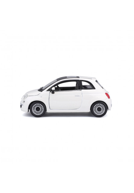 Bburago - Autá HOBBY, Fiat 500 (2007), biela, 1:24