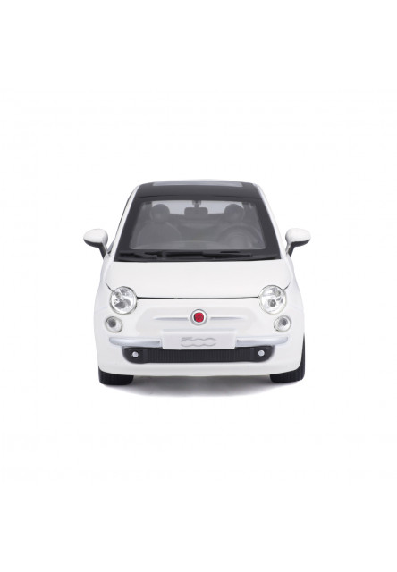 Bburago - Autá HOBBY, Fiat 500 (2007), biela, 1:24