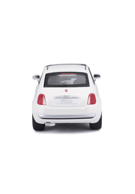 Bburago - Autá HOBBY, Fiat 500 (2007), biela, 1:24