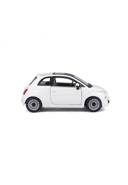 Bburago - Autá HOBBY, Fiat 500 (2007), biela, 1:24