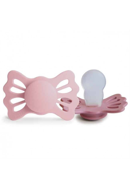 Dvojbalenie symetrických cumlíkov frigg lucky cedar/ baby pink, 6-18m, silikón