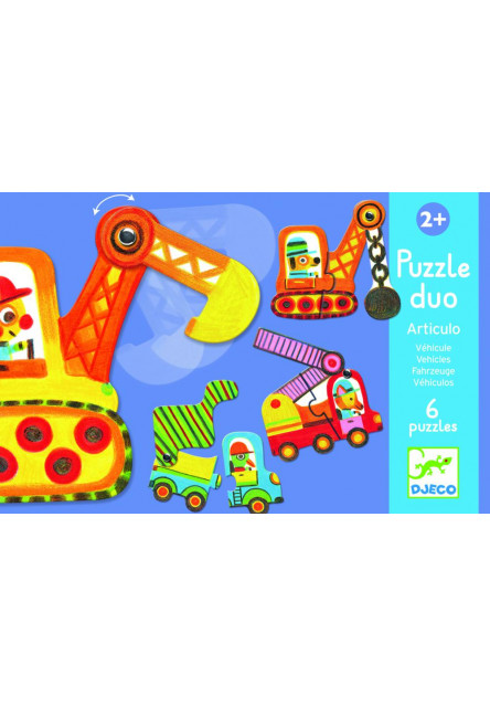 Puzzle Duo: Pohyblivé vozidlá DJECO