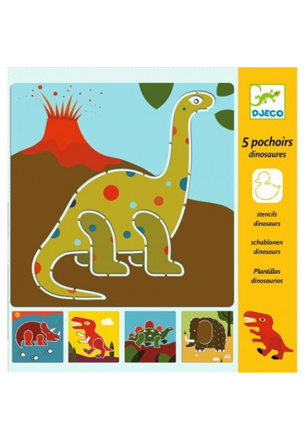 Kreslenie podľa šablóny  Dinosaury DJECO