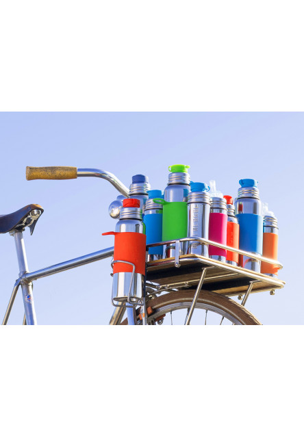 Nerezová dojčenská fľaša 325ml (ružovo-biela)