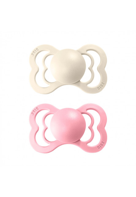 Supreme cumlíky zo silikónu 2ks - veľkosť 2 (Ivory / Baby Pink) BIBS