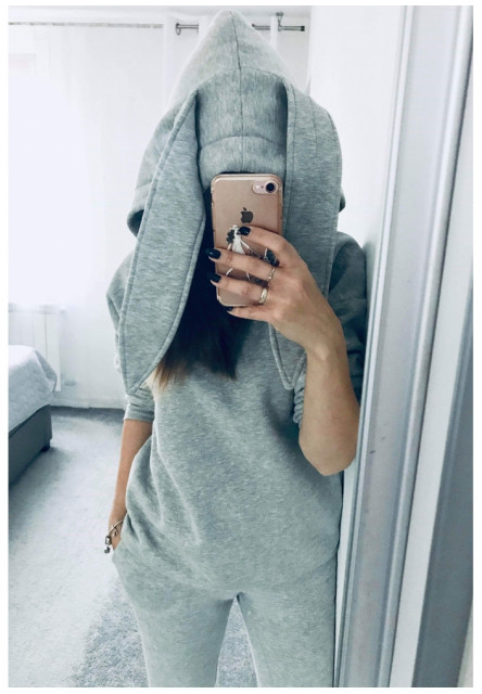 Mikina dámska so zajačími ušami