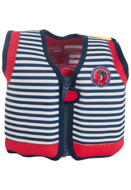 Jacket Vesta na učenie plávania Hamptons Blue Stripe 2-3r Konfidence