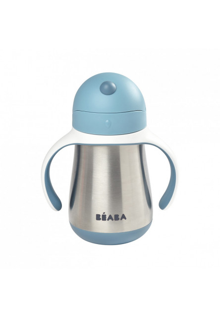 Hrnček termoizolačný so slamkou nerez 250ml Blue