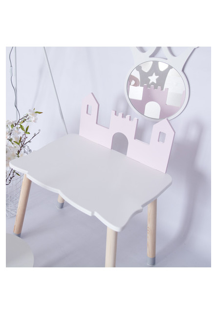Detský stôl zámok farba: pastelovo ružová Elis design