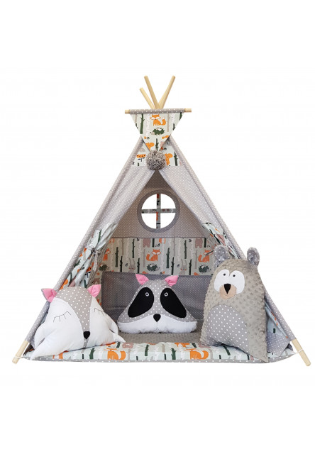 Teepee stan Lesné zvieratká Elis design