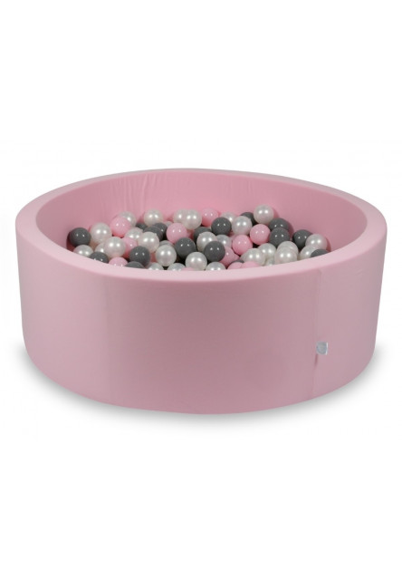 Detský suchý bazénik okrúhly 110x40 bez loptičiek - ružový