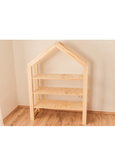 Knižnica domček natur premium dostupné rozmery: 87 x 35 x 131 cm