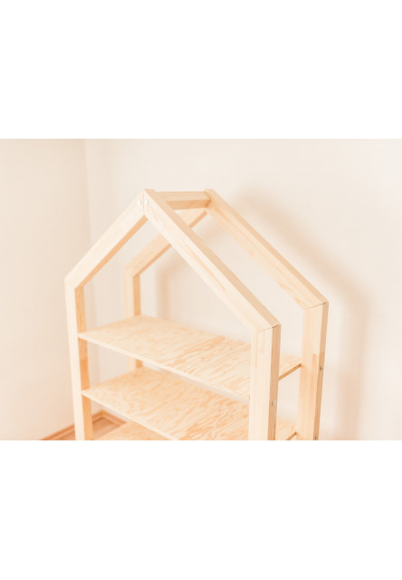 Knižnica domček natur premium dostupné rozmery: 87 x 35 x 131 cm