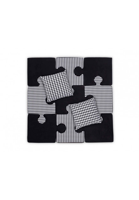 Deka na hranie puzzle variant: čierno-biela