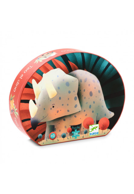 Siluetové puzzle: Dinosaurus Teo, 24 dielov DJECO