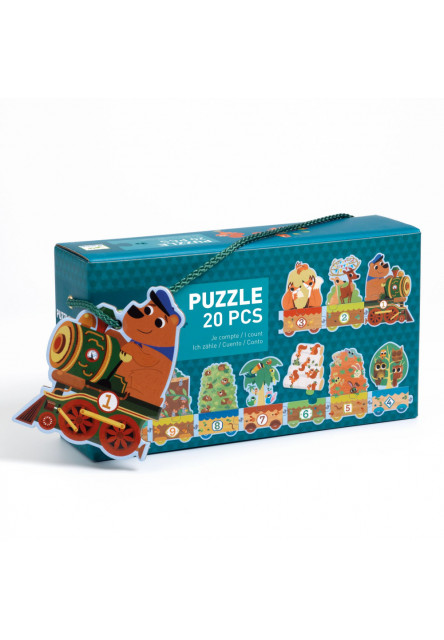 Postupové puzzle: Počítam, 20 dielov DJECO