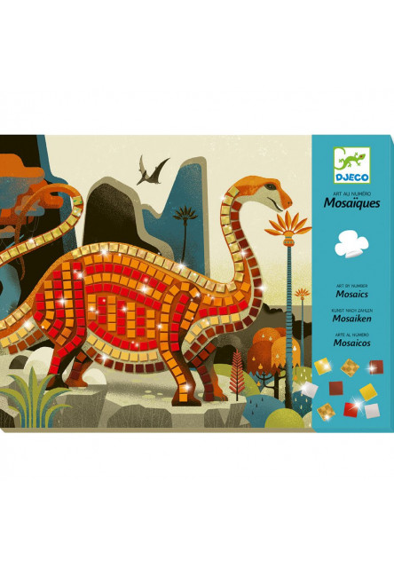 Penová mozaika Dinosaury: tvorba podľa čísiel DJECO
